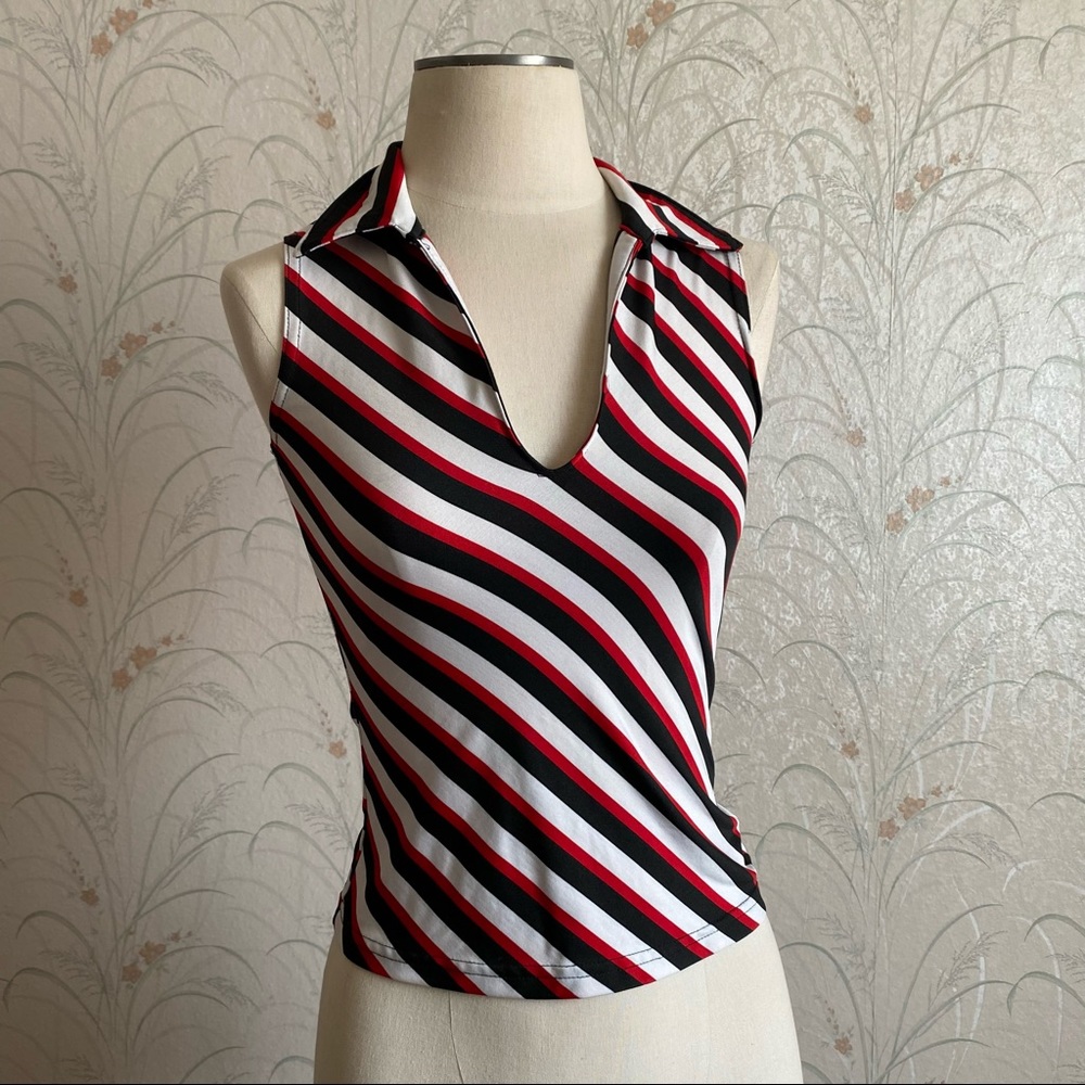 Striped gothic candy top ❤️🖤